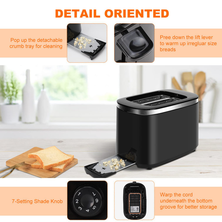 WRIWON Toaster 2 Slice Best Rated Prime Stainless Steel 2 Slice Toasters Extra Wayfair Canada